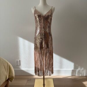 Forever 21 Bronze Sequin Midi Dress